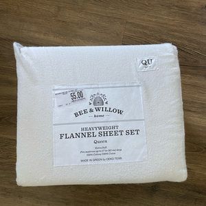 White Flannel Sheet Set